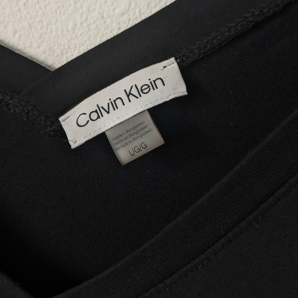 Calvin Klein Women's Logo Jumpsuit Romper Drawstring, size L, black/gold - Picture 6 of 9